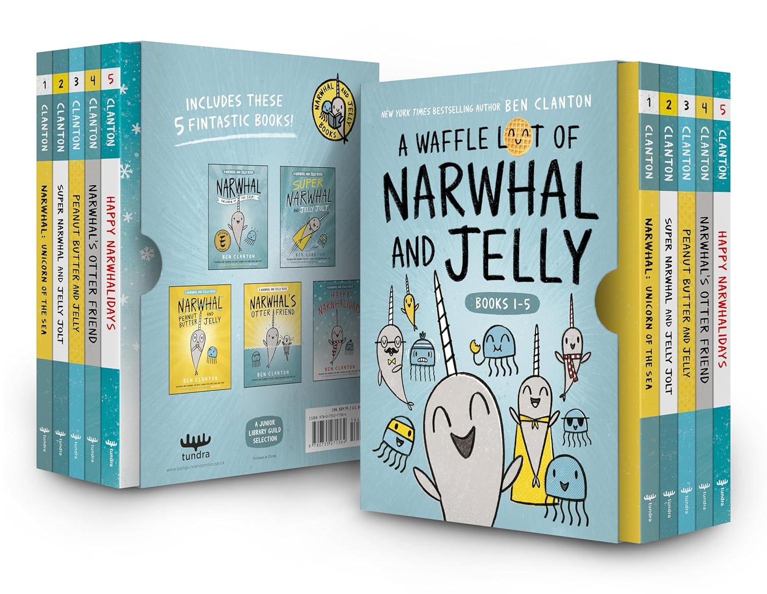 A Waffle Lot of Narwhal and Jelly hardcover box set cover