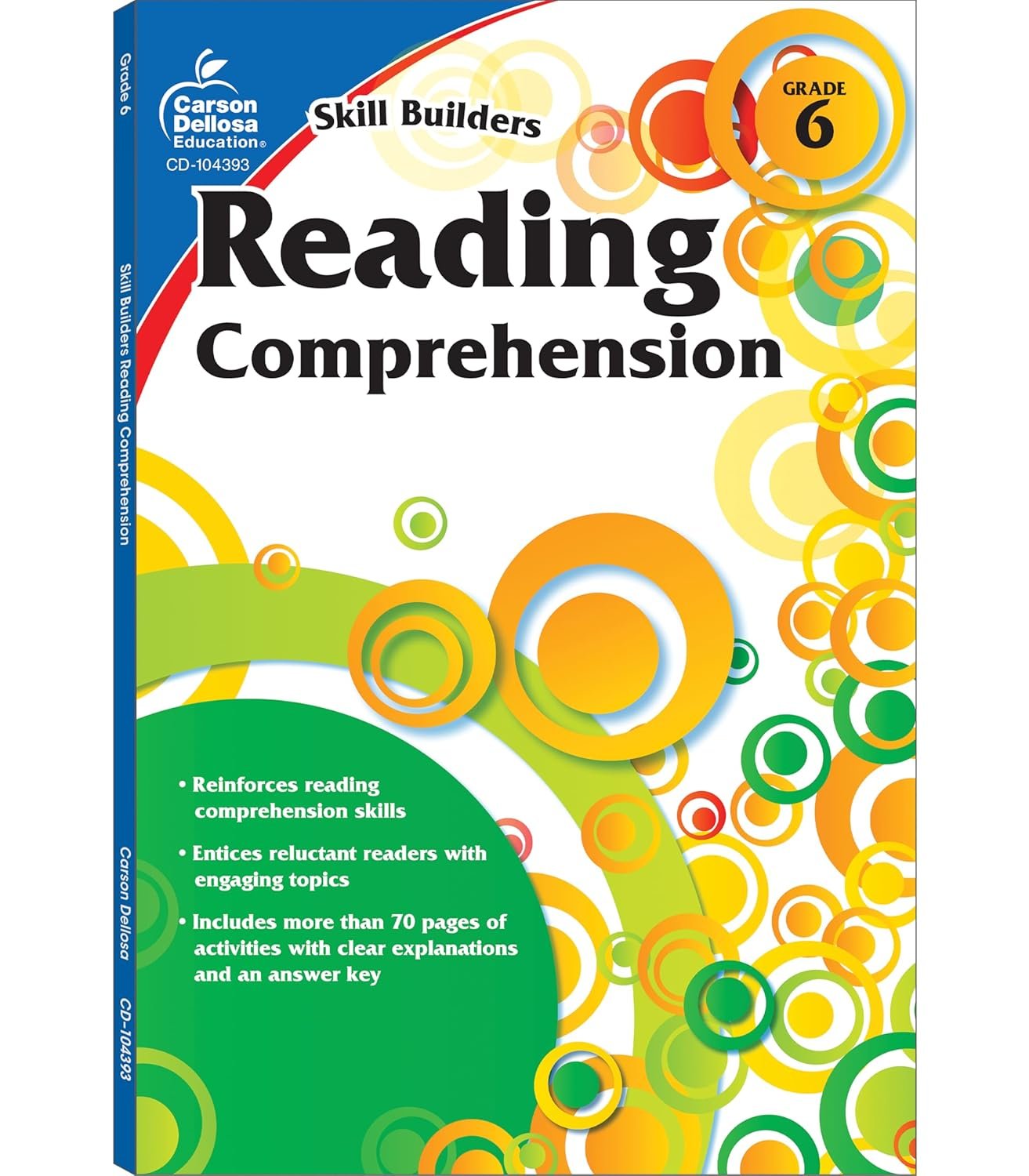 Carson Dellosa Skill Builders Reading Comprehension 6th Grade Workbook cover