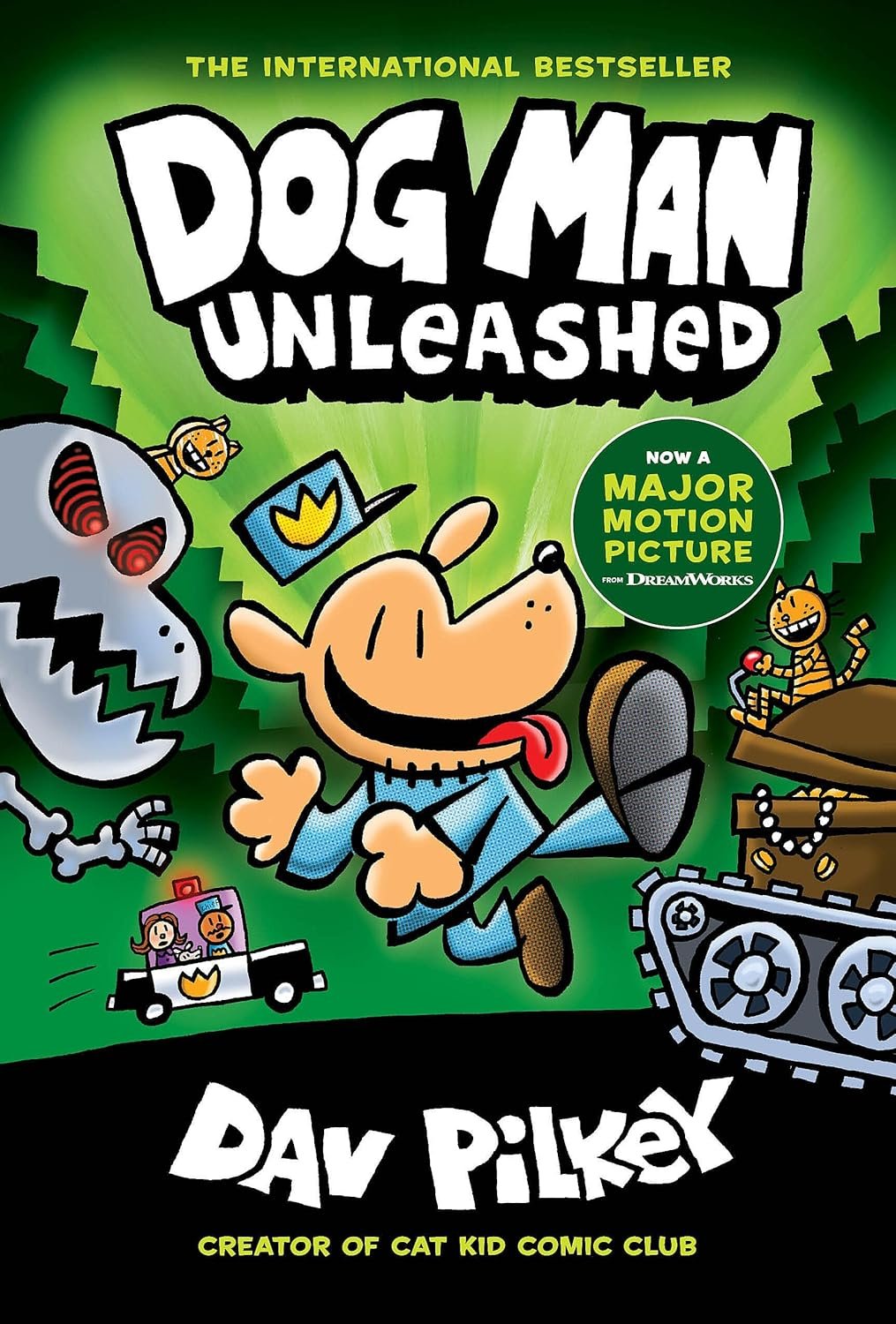 Dog Man Unleashed graphic novel cover by Dav Pilkey