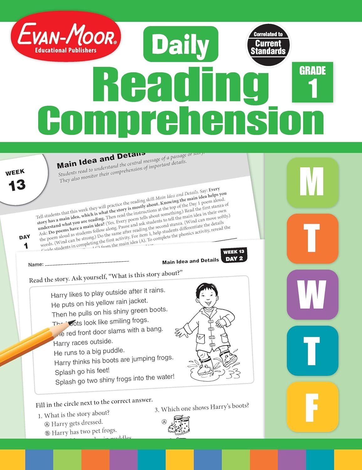 Evan-Moor Daily Reading Comprehension Grade 1 workbook cover