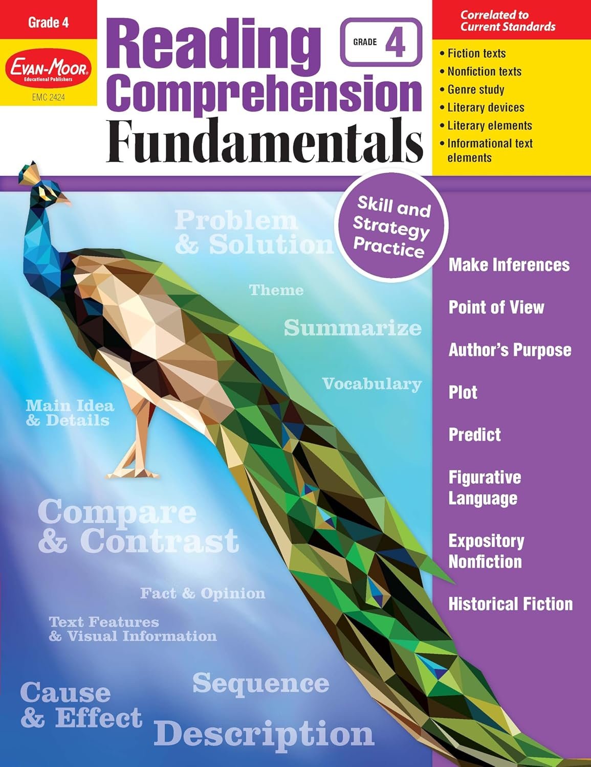 Evan-Moor Reading Comprehension Fundamentals Grade 4 Teacher's Edition cover
