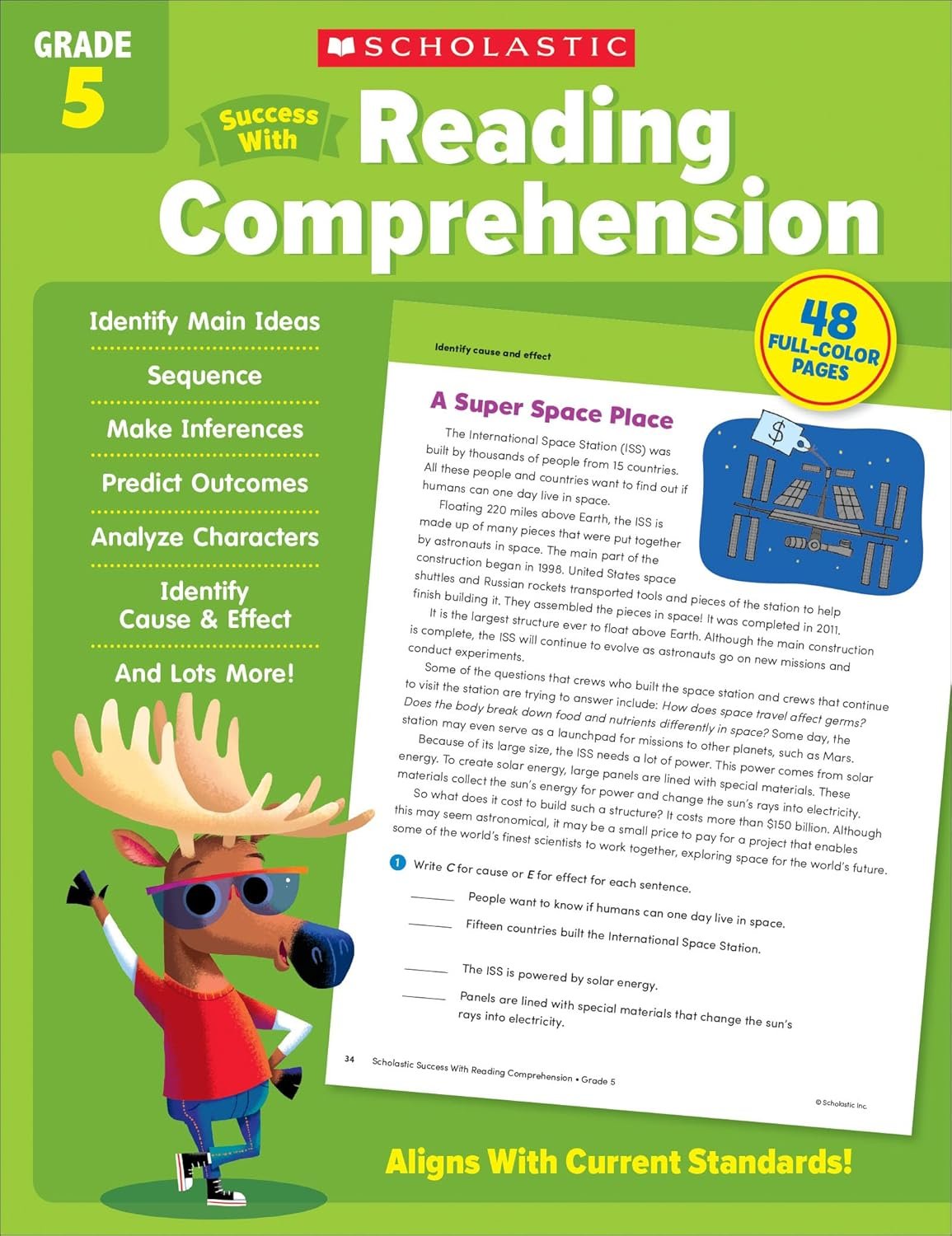 Scholastic Success with Reading Comprehension Grade 5 Workbook cover