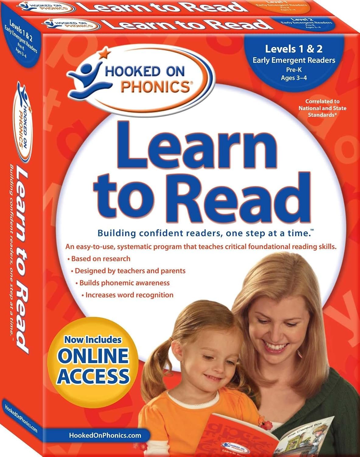 Hooked on Phonics Learn to Read Levels 1 and 2 Complete box set